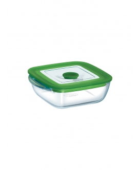 Pyrex Glass Square Storage Oven Dishes with Lids