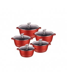 SQ Professional Nea Persimmon 5 Piece Cookware Set - Red